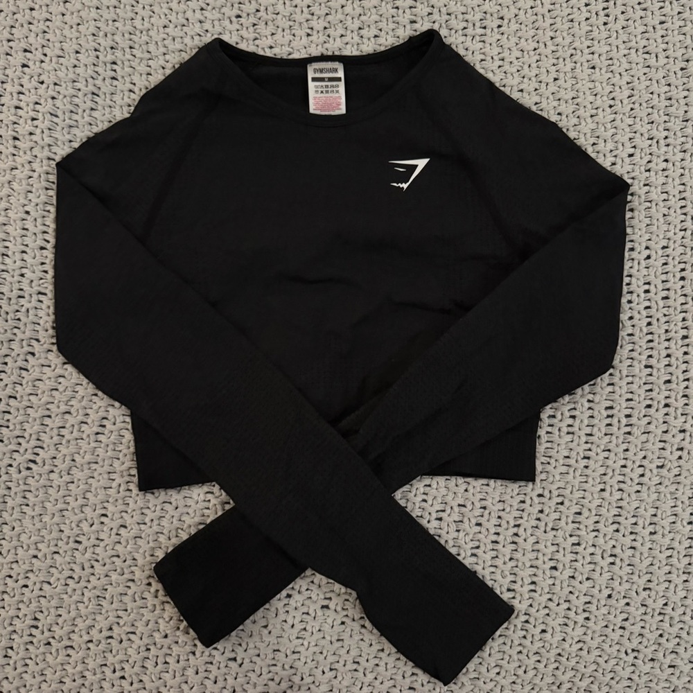 Gymshark Black Long Sleeve Crop Top